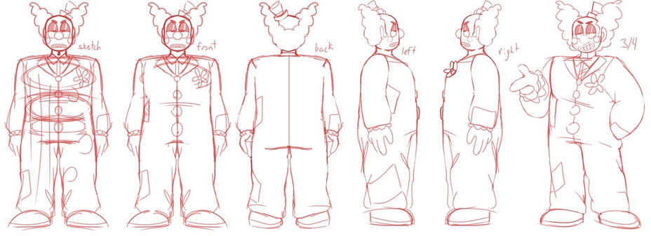 Suitcase Character Sheet Sketch [April]